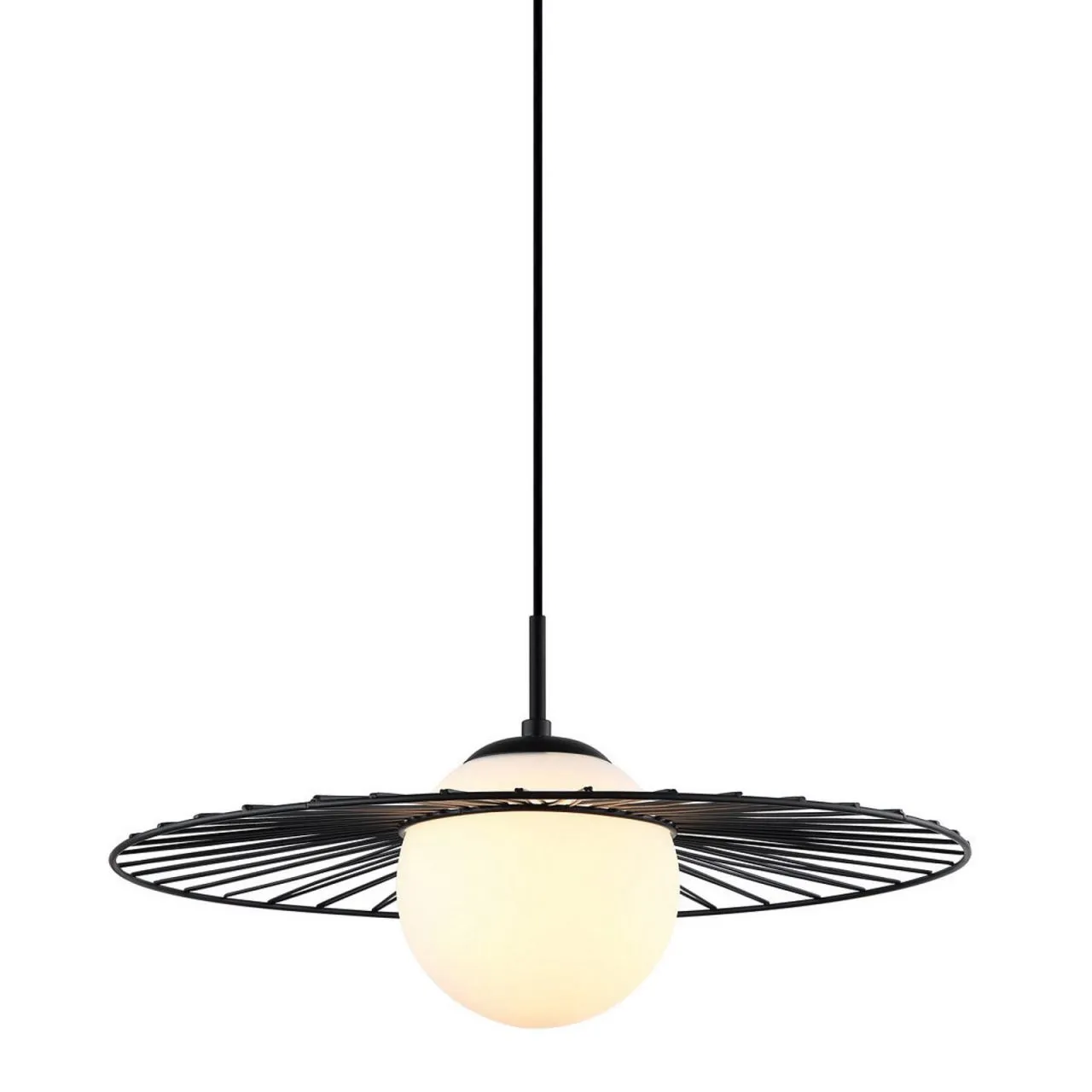 Sally, nowoczesna lampa wisząca, czarna, E27, MDM-4003/1 BK